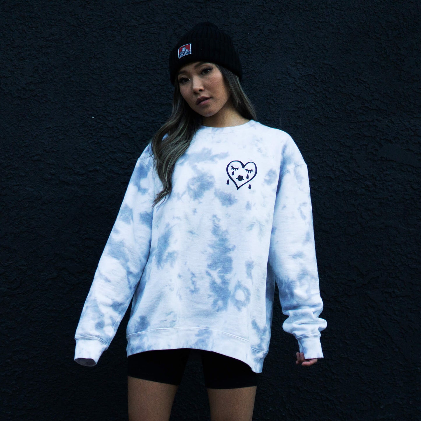 Sad Girls Sweatshirt | Grey Marble
