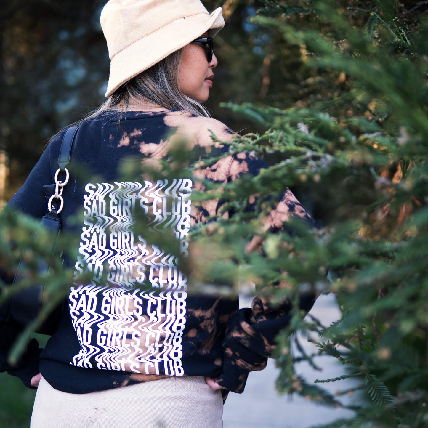 Sad Girls Sweatshirt | Split Bleached