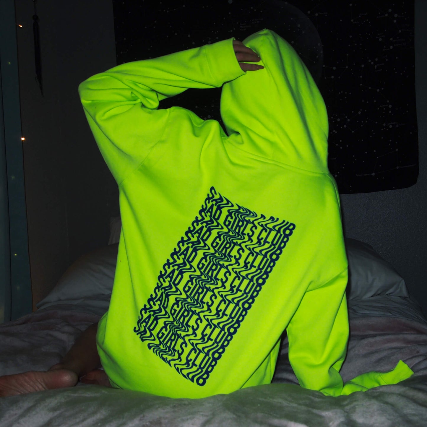 Sad Girls Classic Hoodie | Fluorescent Yellow