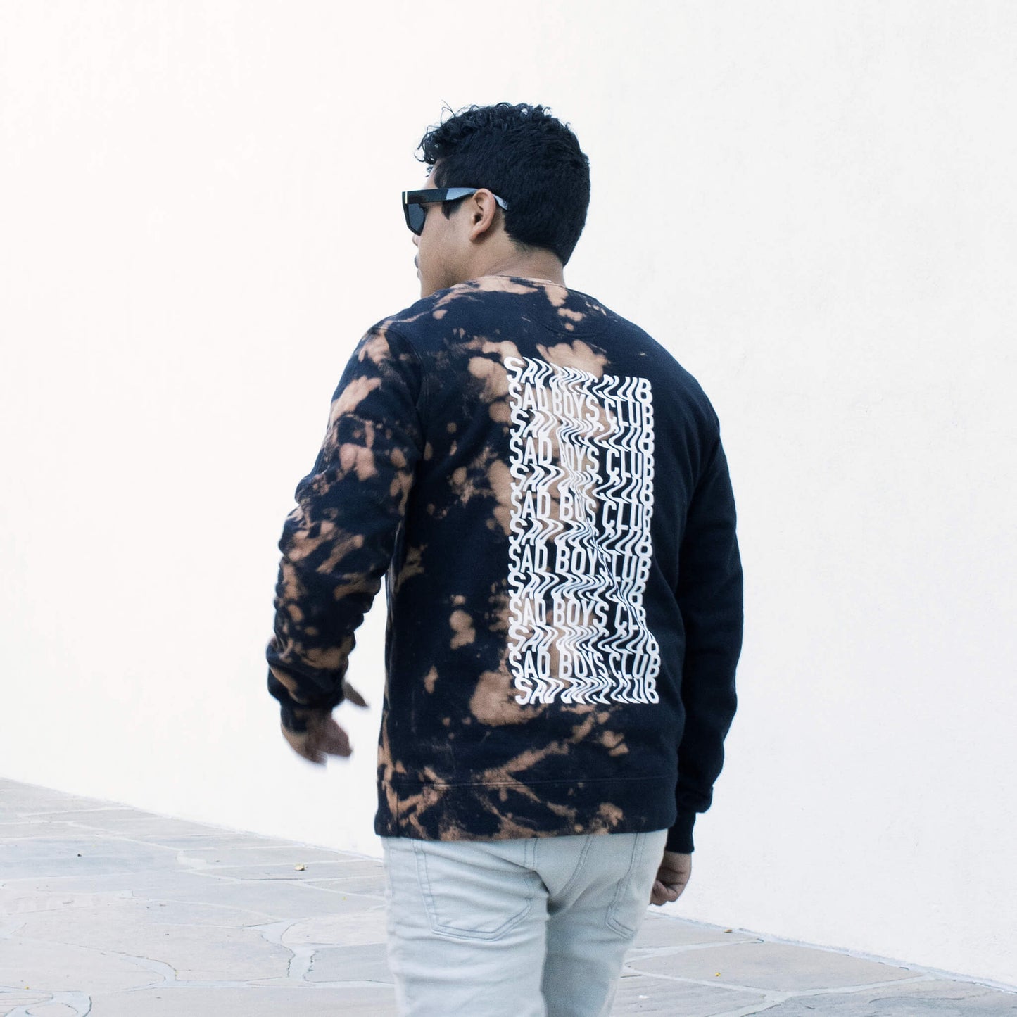 Sad Boys Sweatshirt | Split Bleached