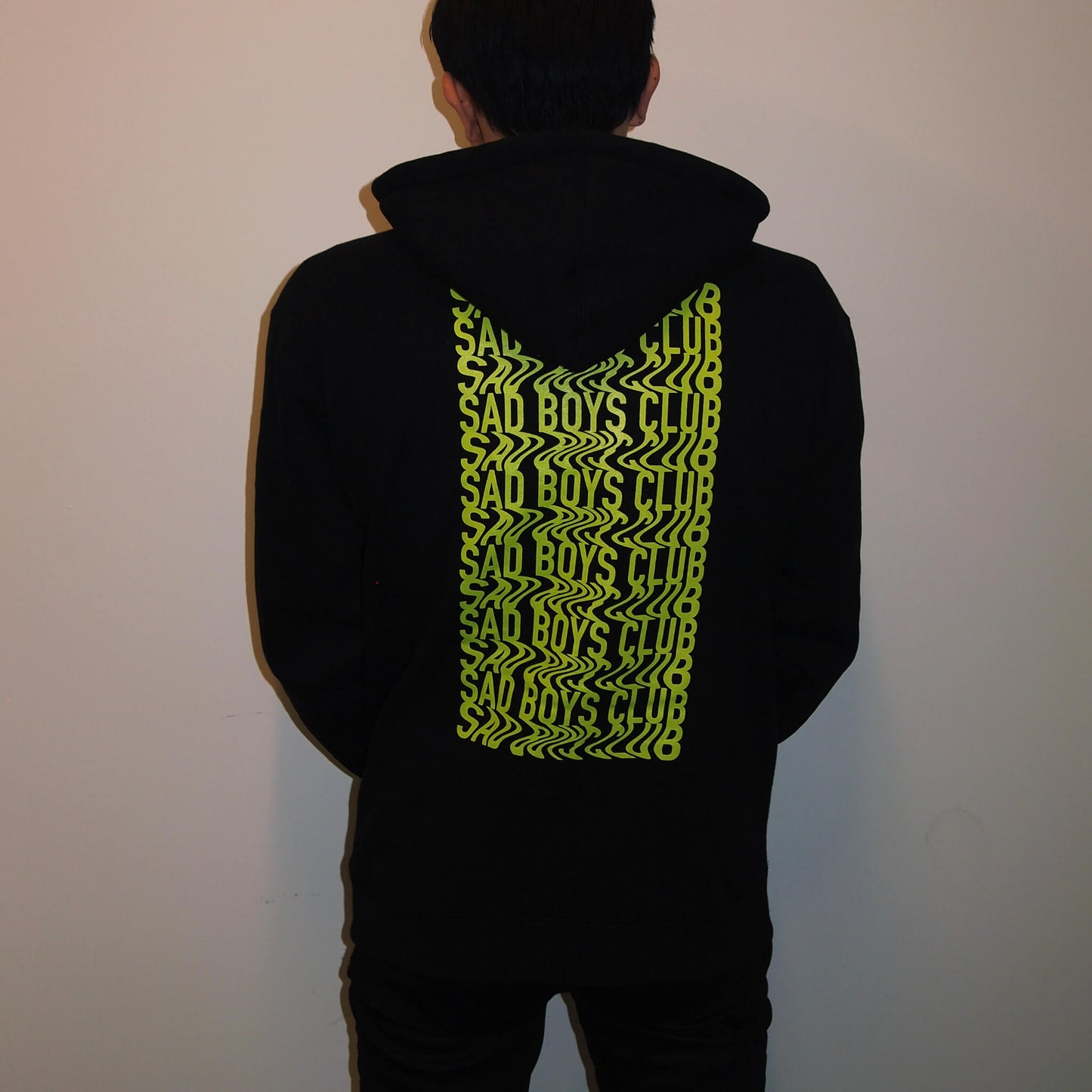 Sad Boys Classic Midweight Hoodie | Black Lime
