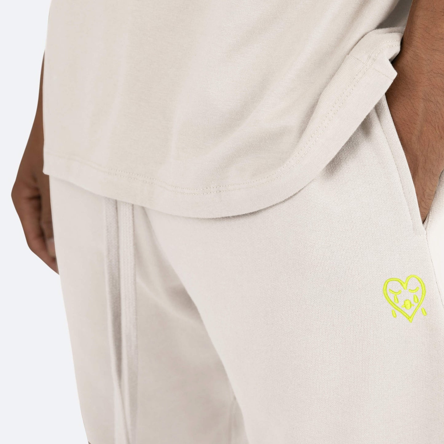 Embroidered Sweatpants | Bone
