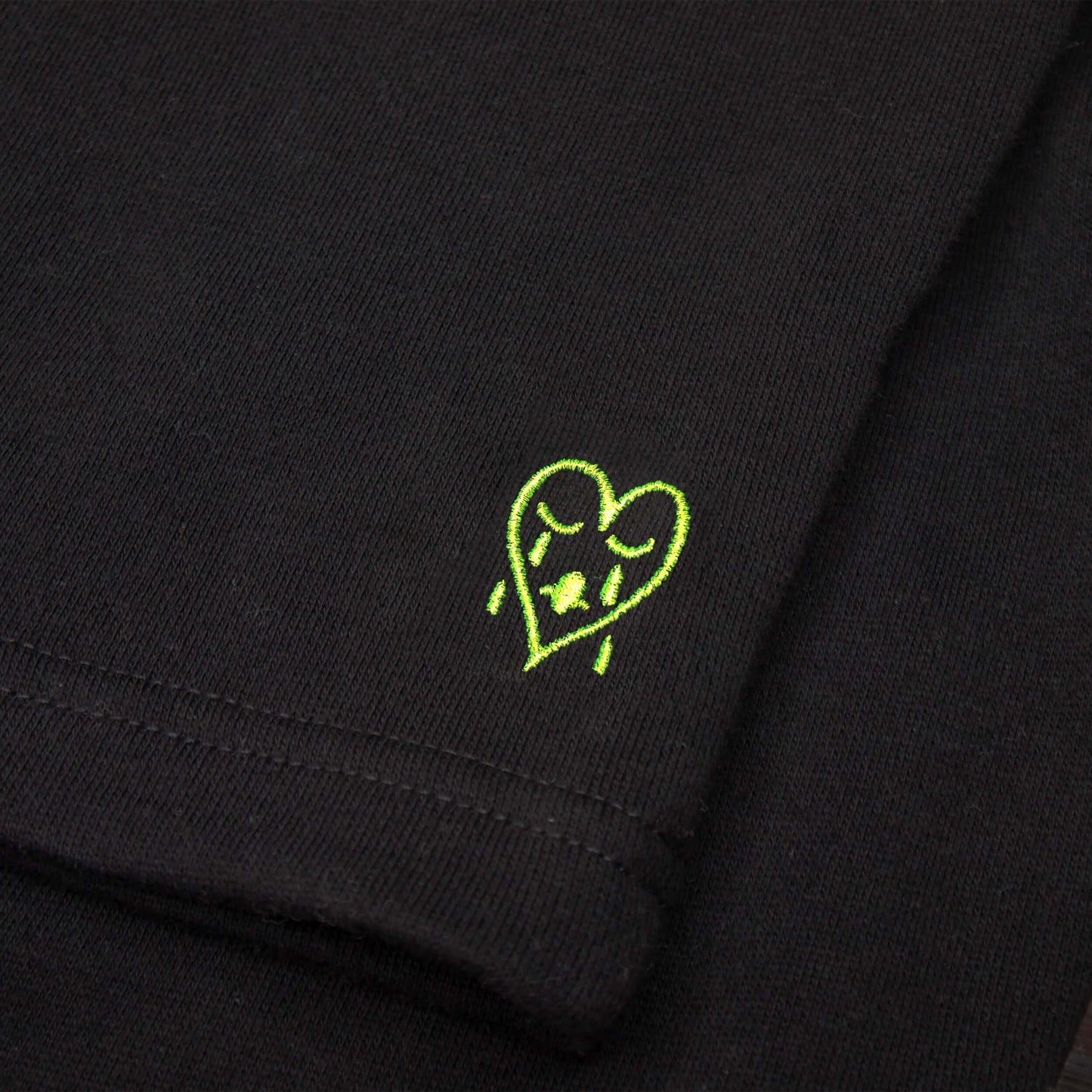 Embroidered Fleece Shorts | Black