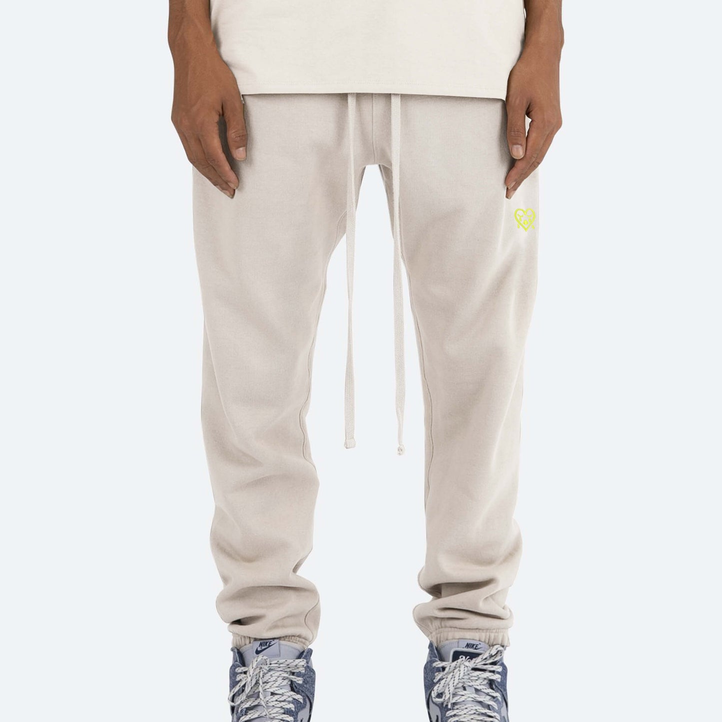Embroidered Sweatpants | Bone