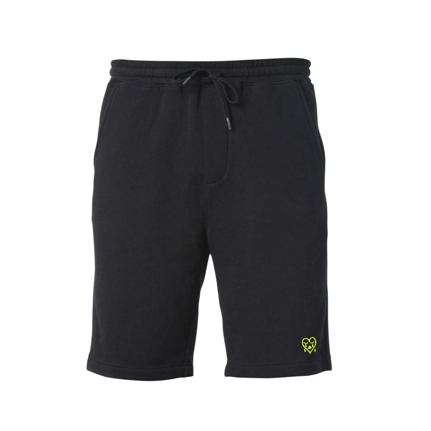 Embroidered Fleece Shorts | Black