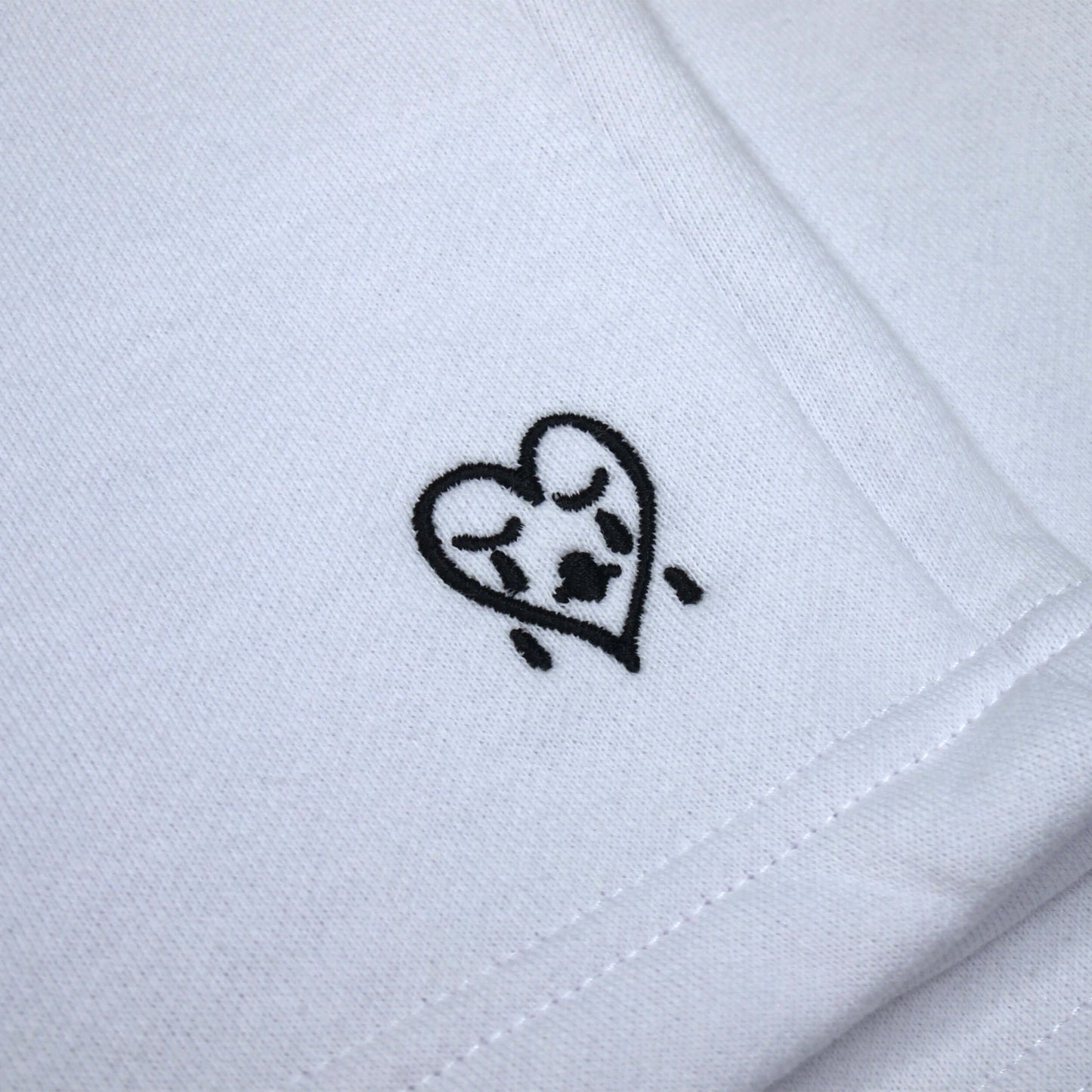 Embroidered Fleece Shorts | White