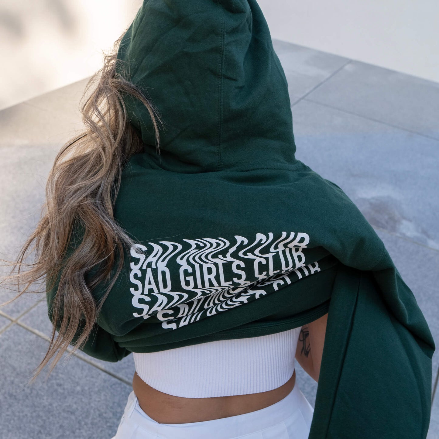 Sad Girls Classic Hoodie | Forest Green