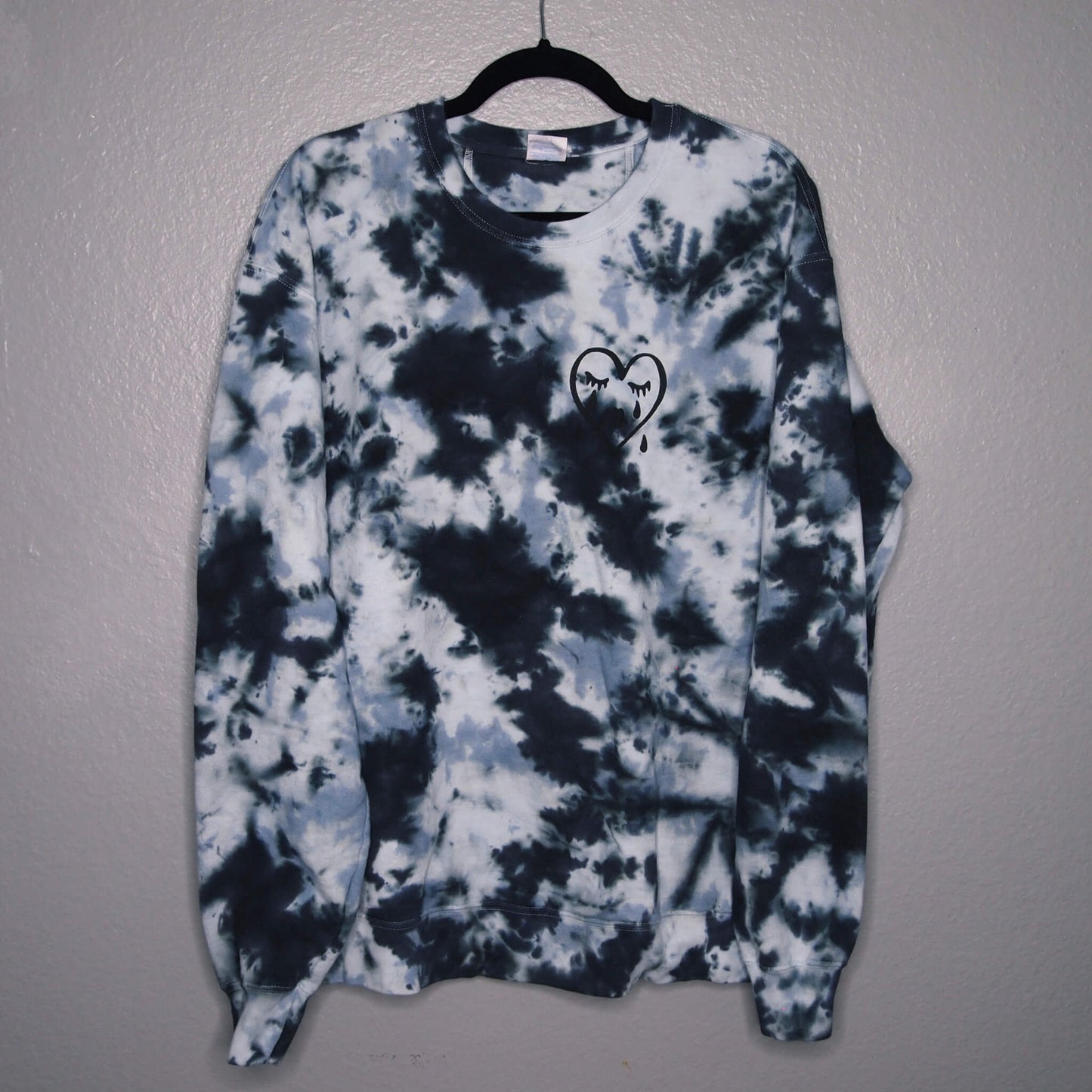 Sad Girls Sweatshirt | Marble Blue - XL