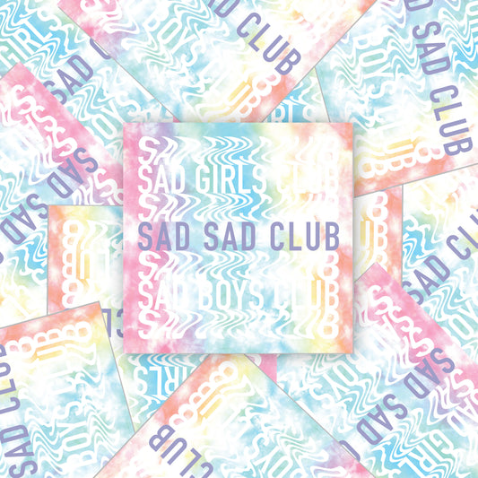 Sad Sad Club Tie-dye Sticker