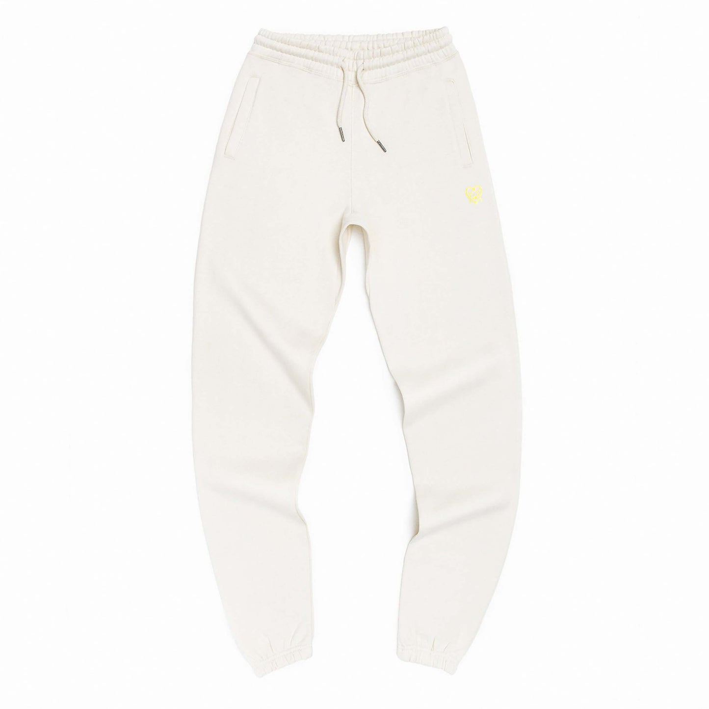 Organic Cotton Embroidered Sweatpants | Bone