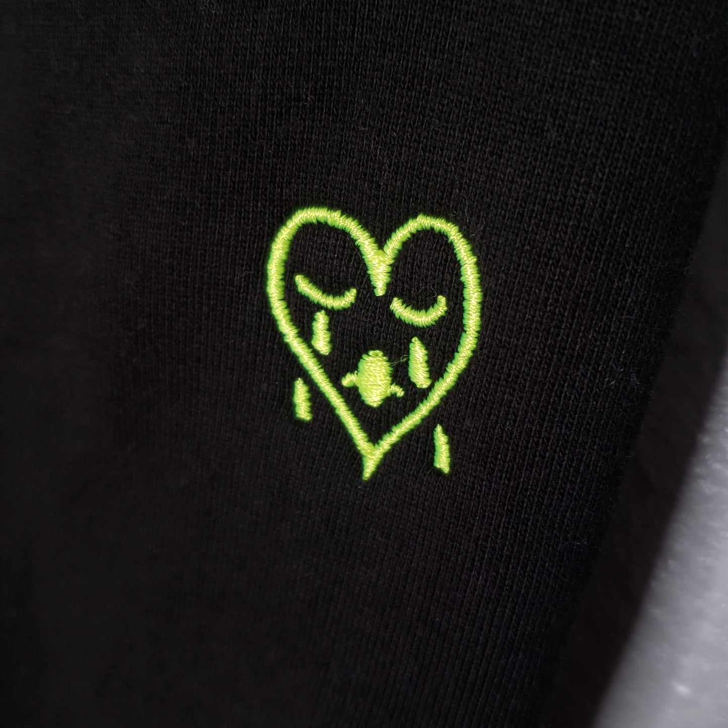 Organic Cotton Embroidered Sweatpants | Black