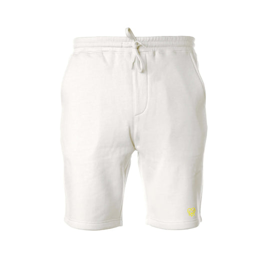 Embroidered Fleece Shorts | Ivory